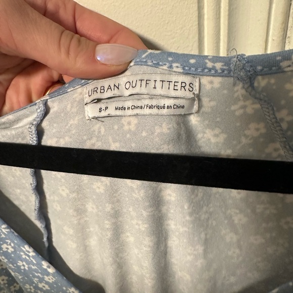 Urban Outfitters Rita Plunging Babydoll Mini Dress in blue - Picture 7 of 7